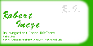 robert incze business card